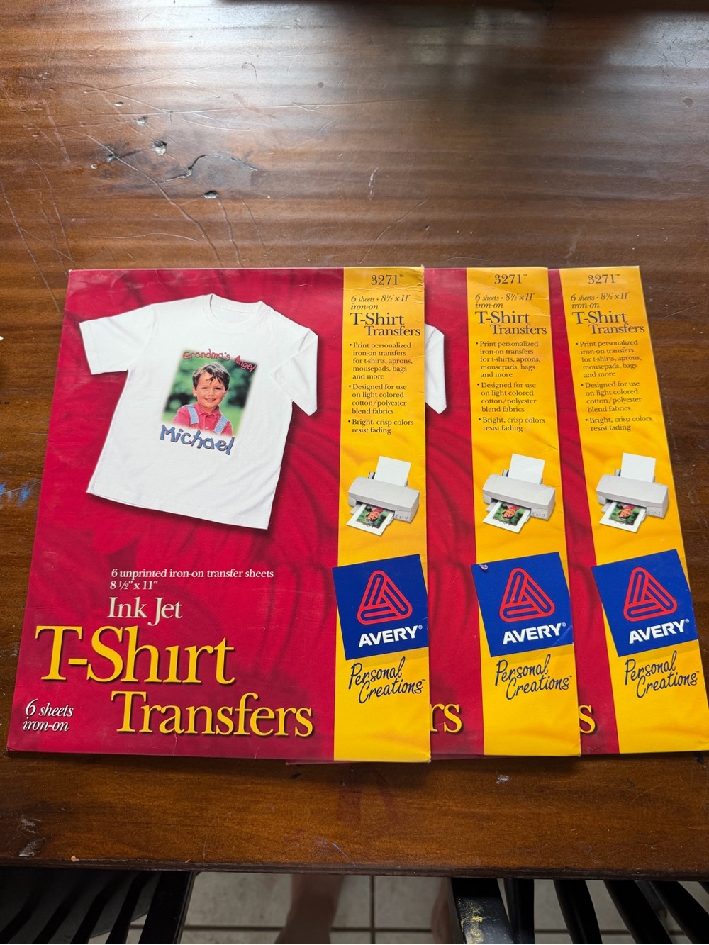 Avery 3271 Inkjet Iron-On T-Shirt Transfer Paper – 17 Sheets Total
